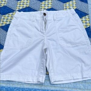 Women's White Casual Shorts